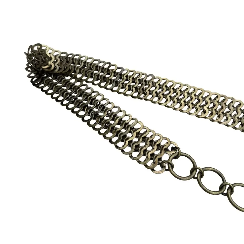 CHICO’S? Brass Gold Tone Metal Belt Women’s Chainmail Chain Style
